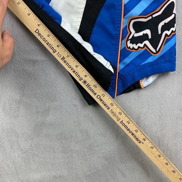 Fox Racing Mens Motocross Shorts 32 Blue Colorblock Cargo Zip Pockets Biking MTB - Picture 8 of 14